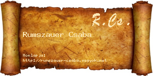 Rumszauer Csaba névjegykártya