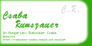 csaba rumszauer business card